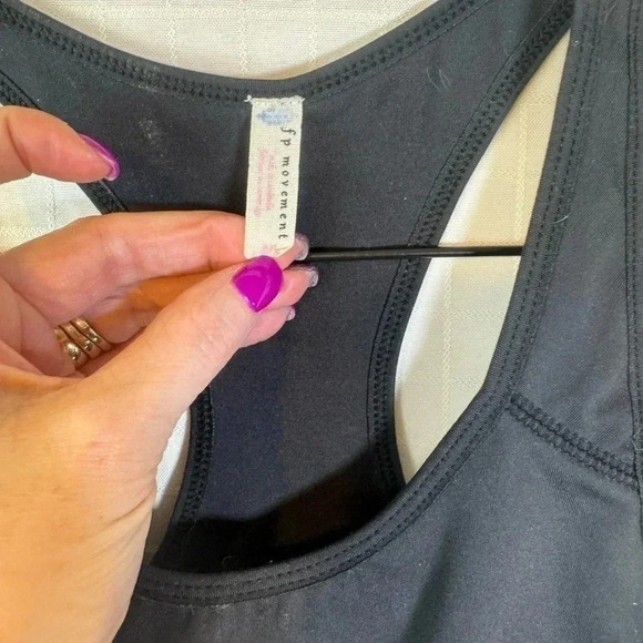 Free People Movement Womens Sports Bra Small Black Performance - Picture 3 of 3